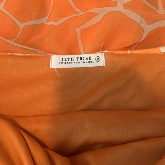 12th Tribe Daphnie Orange Maxi Dress - Picture 10 of 10